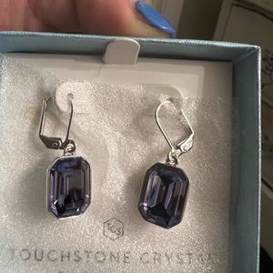 Touchstone crystal earrings
